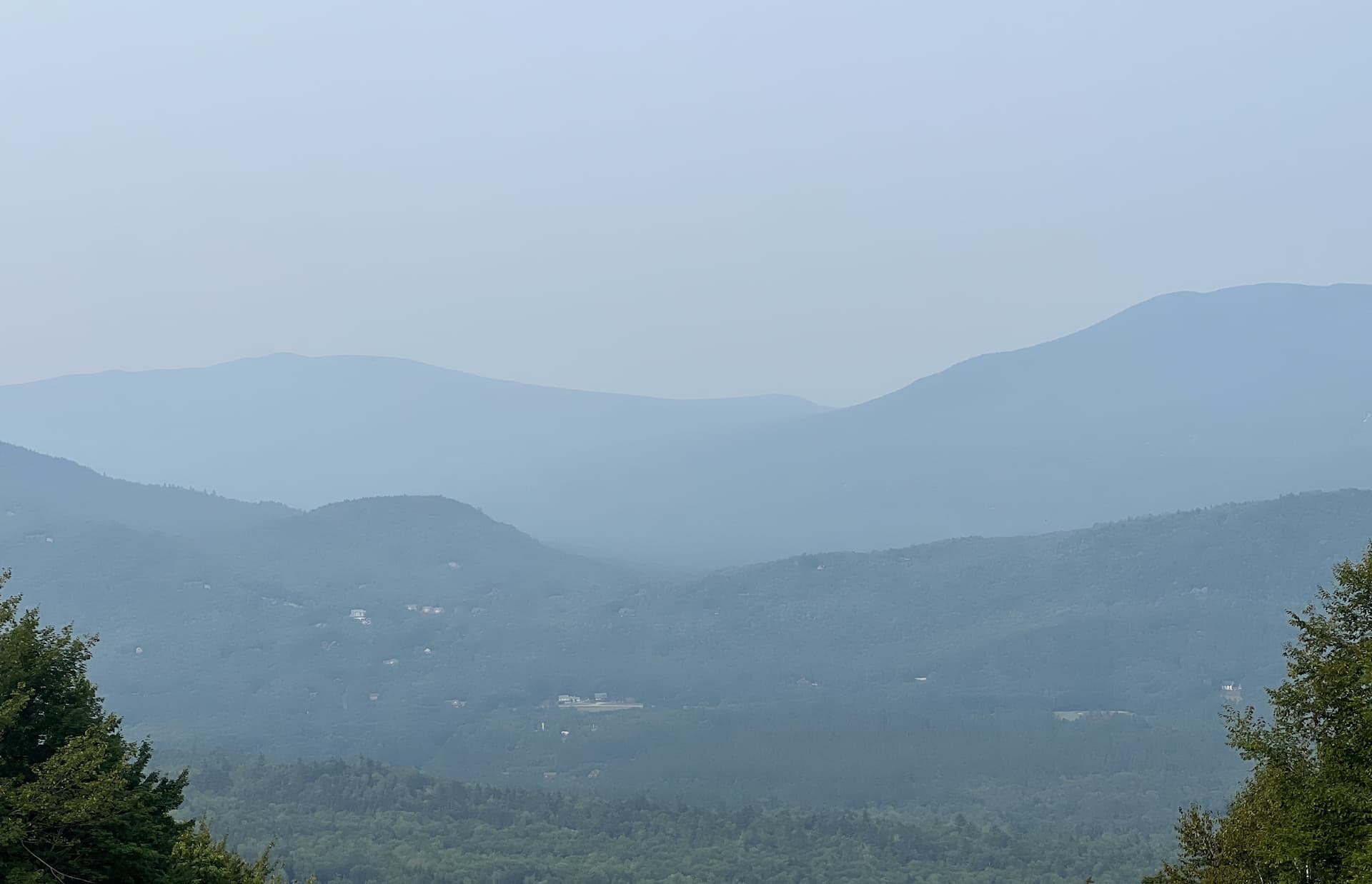 Smoke haze in Maine, US, following wildfires in Canada